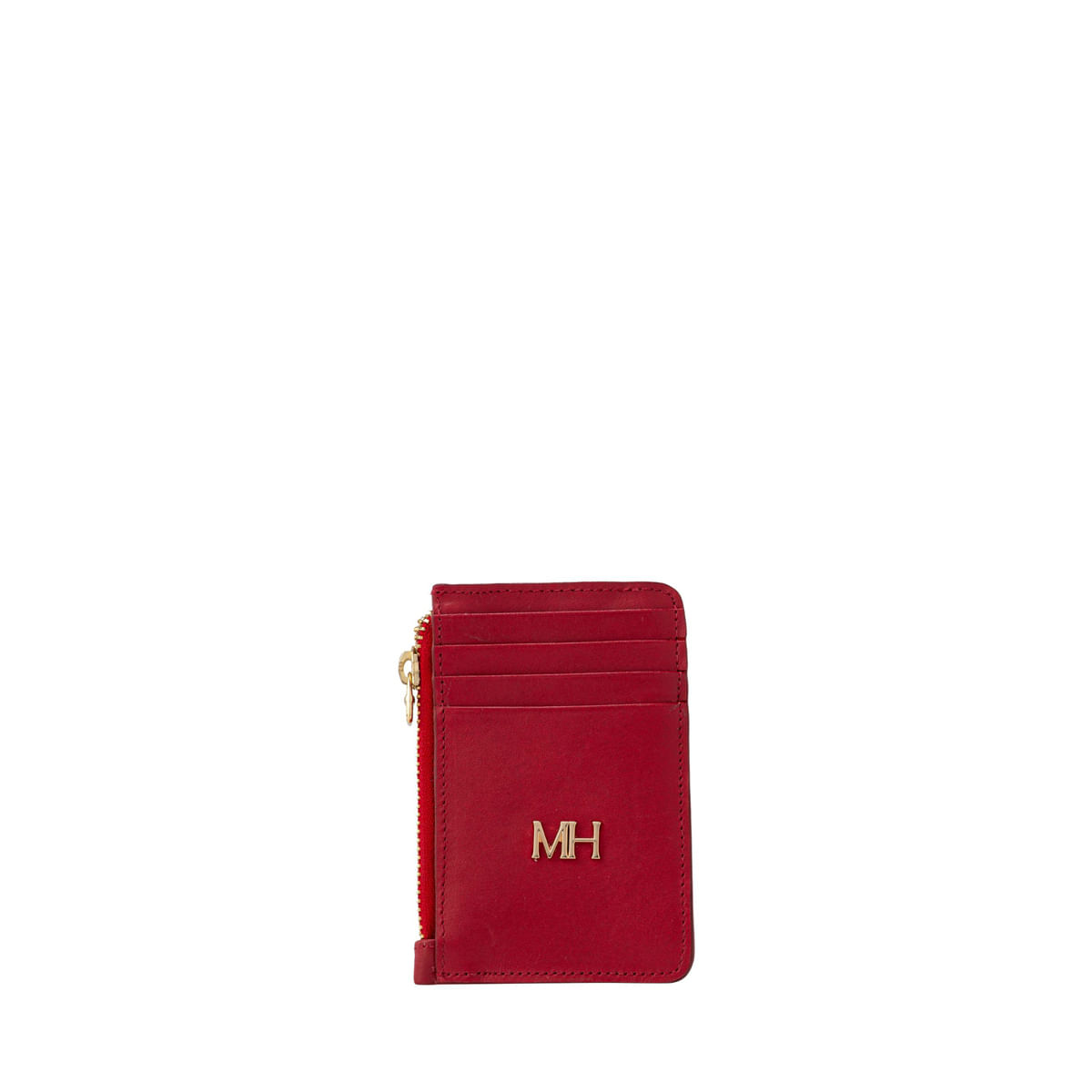 Tarjetero 8 Tarjetas Con Zip Rojo Cruz Esencial